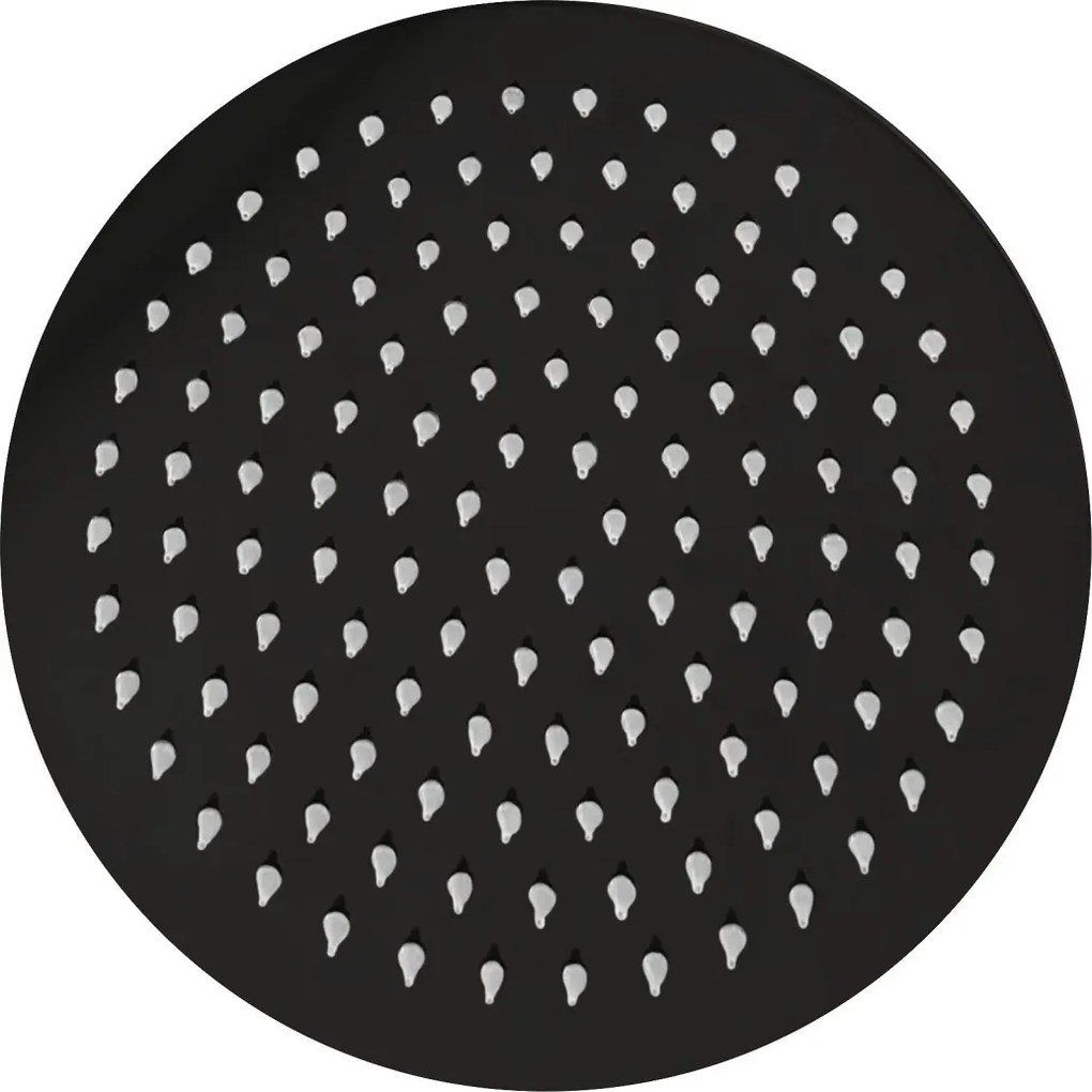 Cap de duș Rea Black Matt 25cm