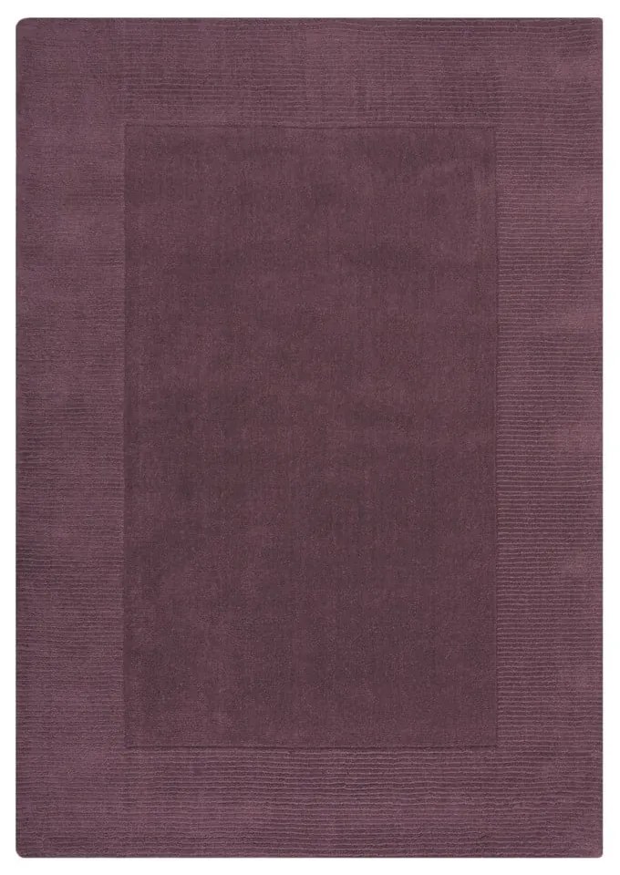 Covor violet handmade din lână 120x170 cm Border – Flair Rugs