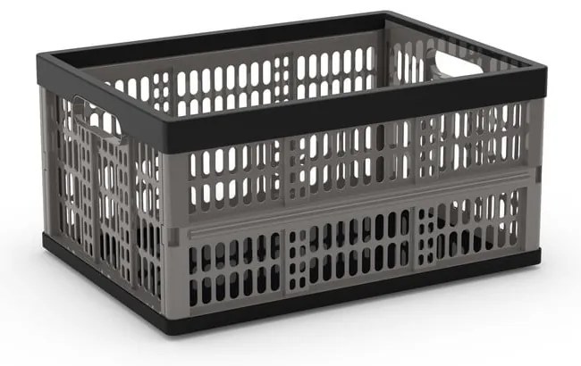 Cutie de depozitare gri din plastic 47,5x34,5x23,5 cm Folding Crate – KIS