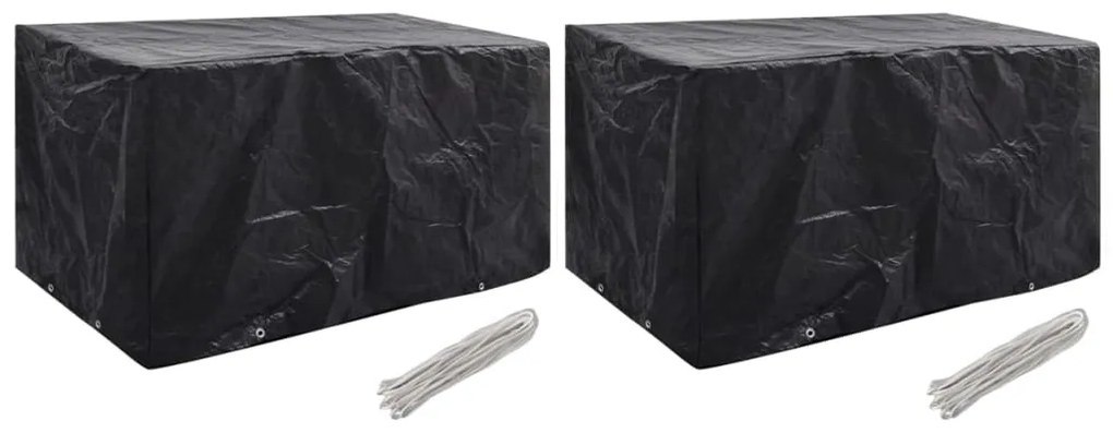 vidaXL Huse mobilier grădină, 2 buc., 8 ocheți, 180 x 70 x 90 cm