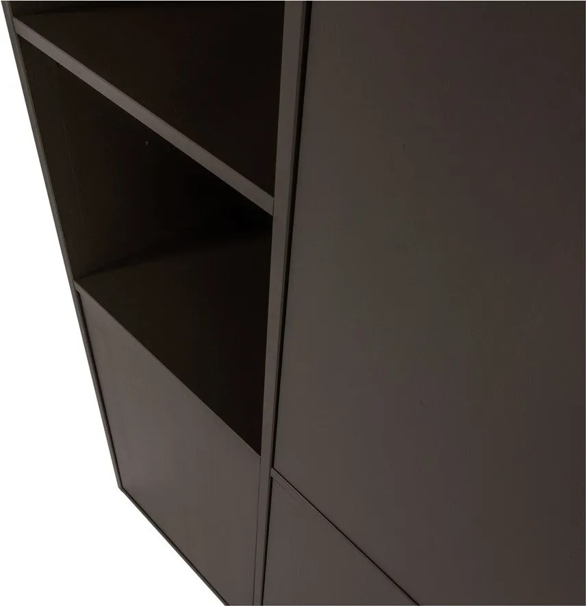 Dulap modular maro închis din lemn de pin 108x215 cm Meggy – WOOOD