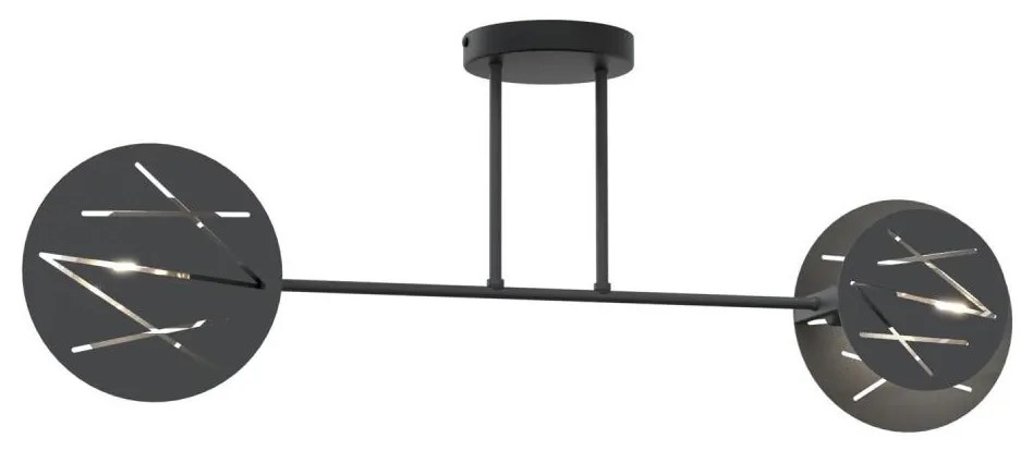 Lustră pe tijă FRICK 2xE27/15W/230V negru