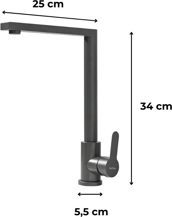Valen robinet chiuvetă gri