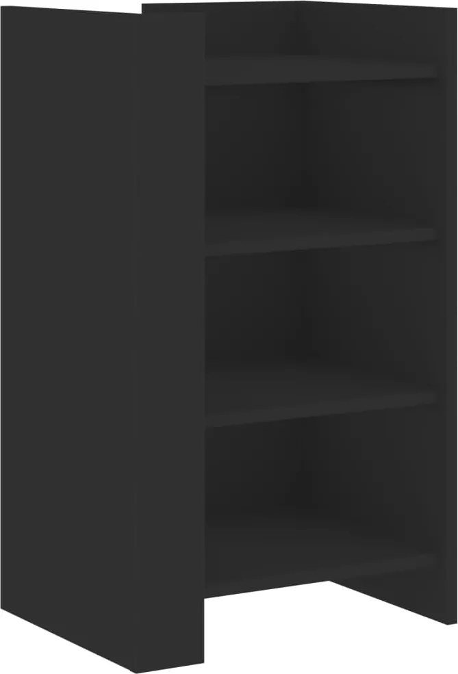 vidaXL Dulap, negru, 45x35x75 cm, lemn prelucrat