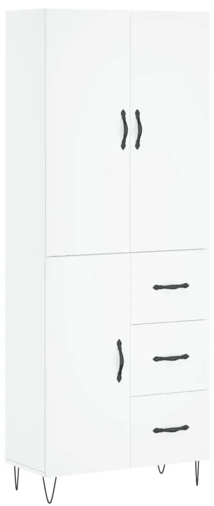 3198089 vidaXL Dulap înalt, alb, 69,5x34x180 cm, lemn compozit