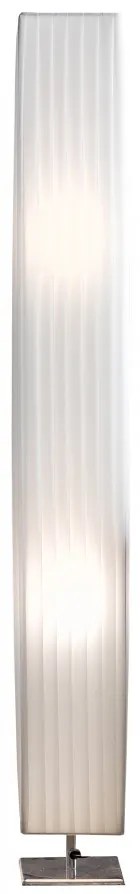 Lampadar patrat din latex/metal 120 cm alb, 2 becuri