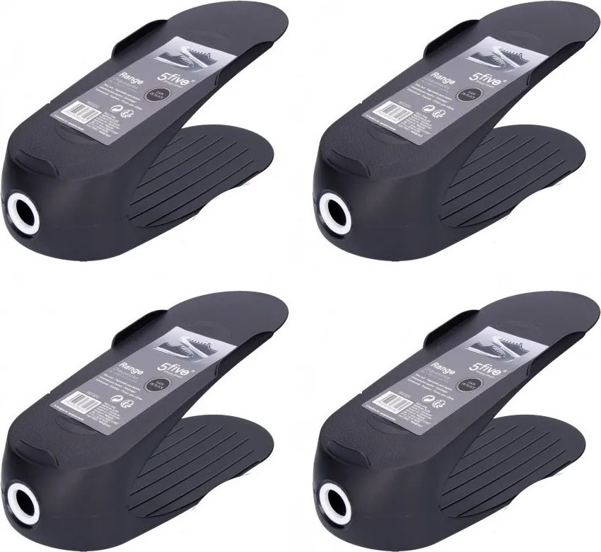 Set 4 organizatoare pantofi, plastic, 29.5x11x14 cm