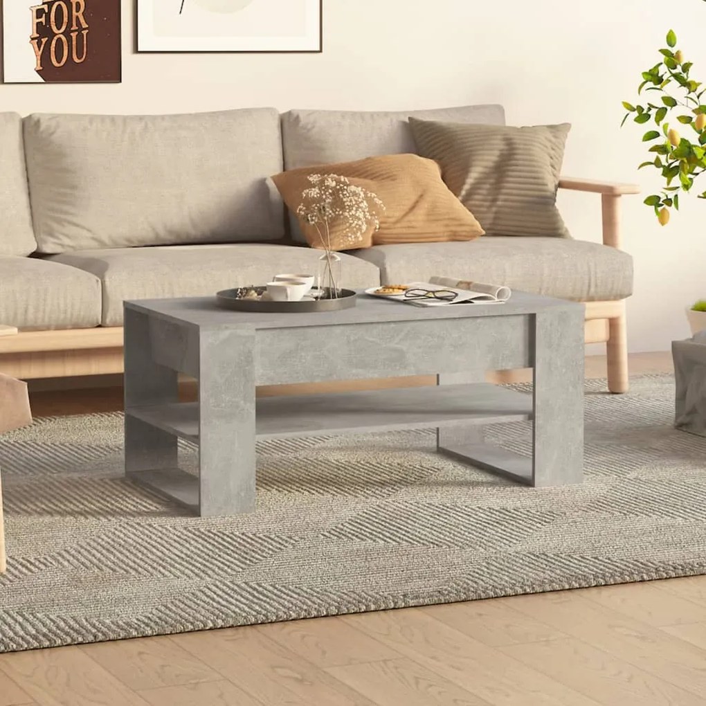 810903 vidaXL Măsuță de cafea, gri beton, 102x55x45 cm, lemn prelucrat