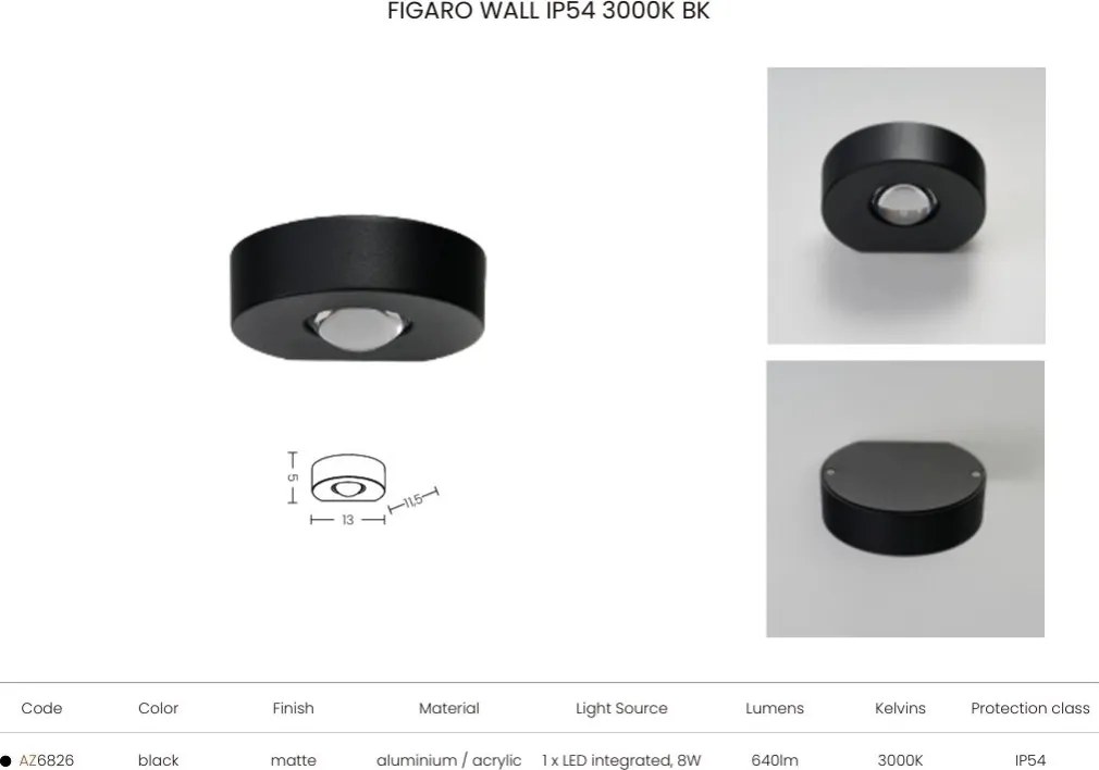 Mini Aplica de perete exterior FIGARO IP54