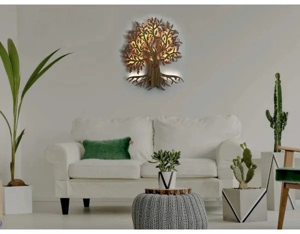 Li-Go 5747/DUB2 - Decorațiune LED de perete LED/10W/230V 45x55 cm stejar