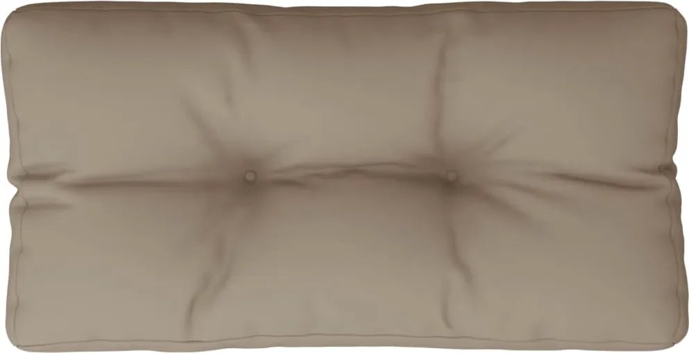 vidaXL Pernă de paleți, gri taupe, 70x40x12 cm, material textil