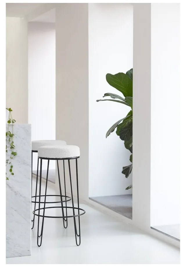 Scaun de bar alb Alice – Light & Living