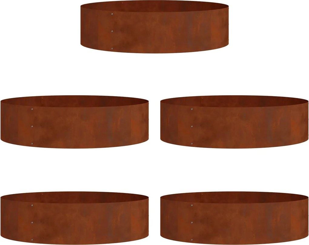 vidaXL Inele pentru vaze 5 pcs Maro 80 x 80 x 20 cm