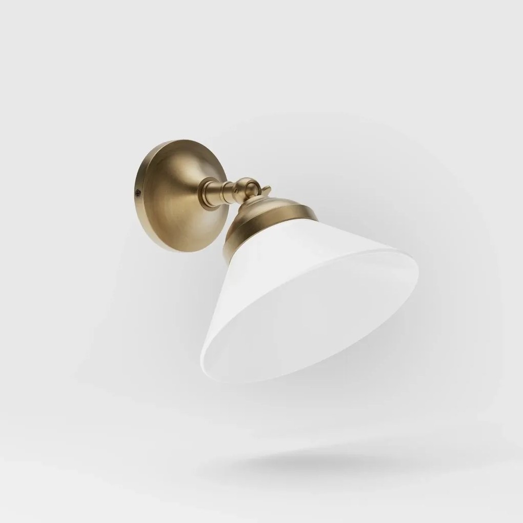 Aplica de perete din alama si sticla design vintage Sofia