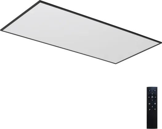 Brilagi - Plafonieră LED reglabilă SLIMFRAME, 80 W, 230 V, 120 x 60 cm, neagră, cu telecomandă