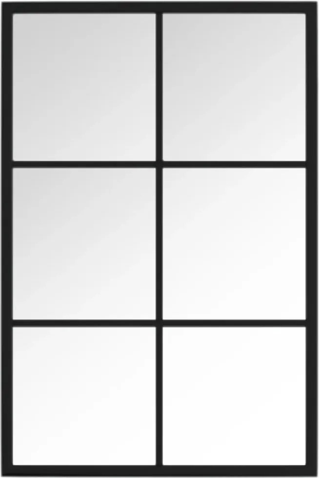 vidaXL Oglindă de perete, negru, 60x40 cm, metal