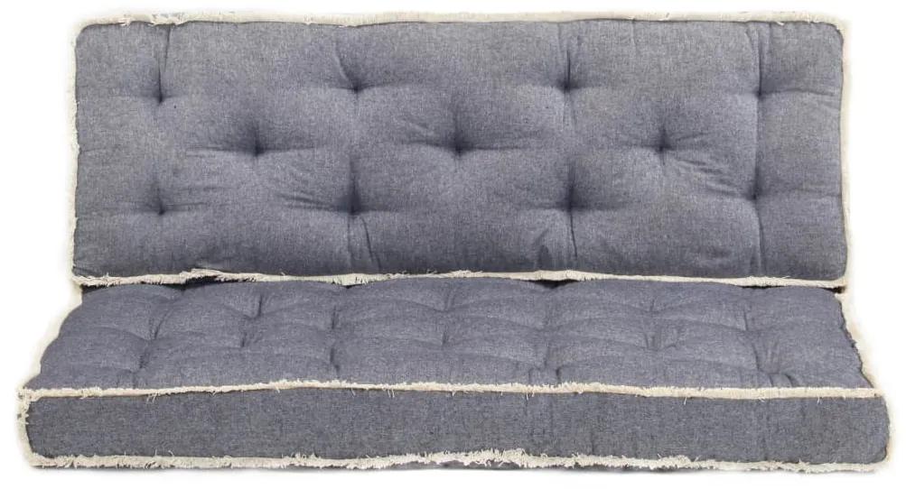 Set perne pentru canapea din paleti, 2 piese, albastru 1, Albastru, canapea de mijloc