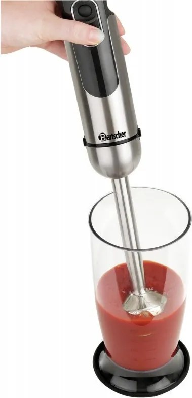 Blender 4in1 Bartscher 130206, 700 W, 5 viteze, 1250/800/500 ml, Negru