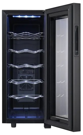 Frigider pentru vinuri Zilan ZLN4682 Negru, 33L, 50W, iluminare interioara