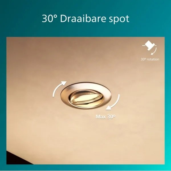 Philips - Set de 3 corpuri de tavan încastrate PERIDOT 1xGU10/7W/230V argintiu