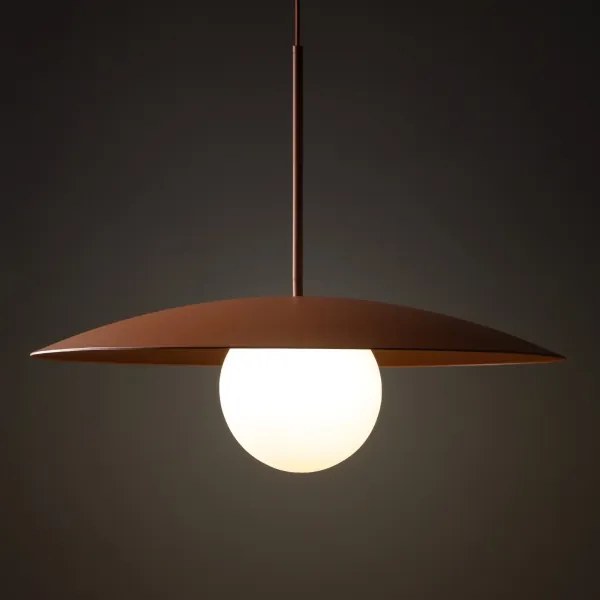 Lustră pe cablu SLATE 1xE27/15W/230V d. 65 cm cărămidă