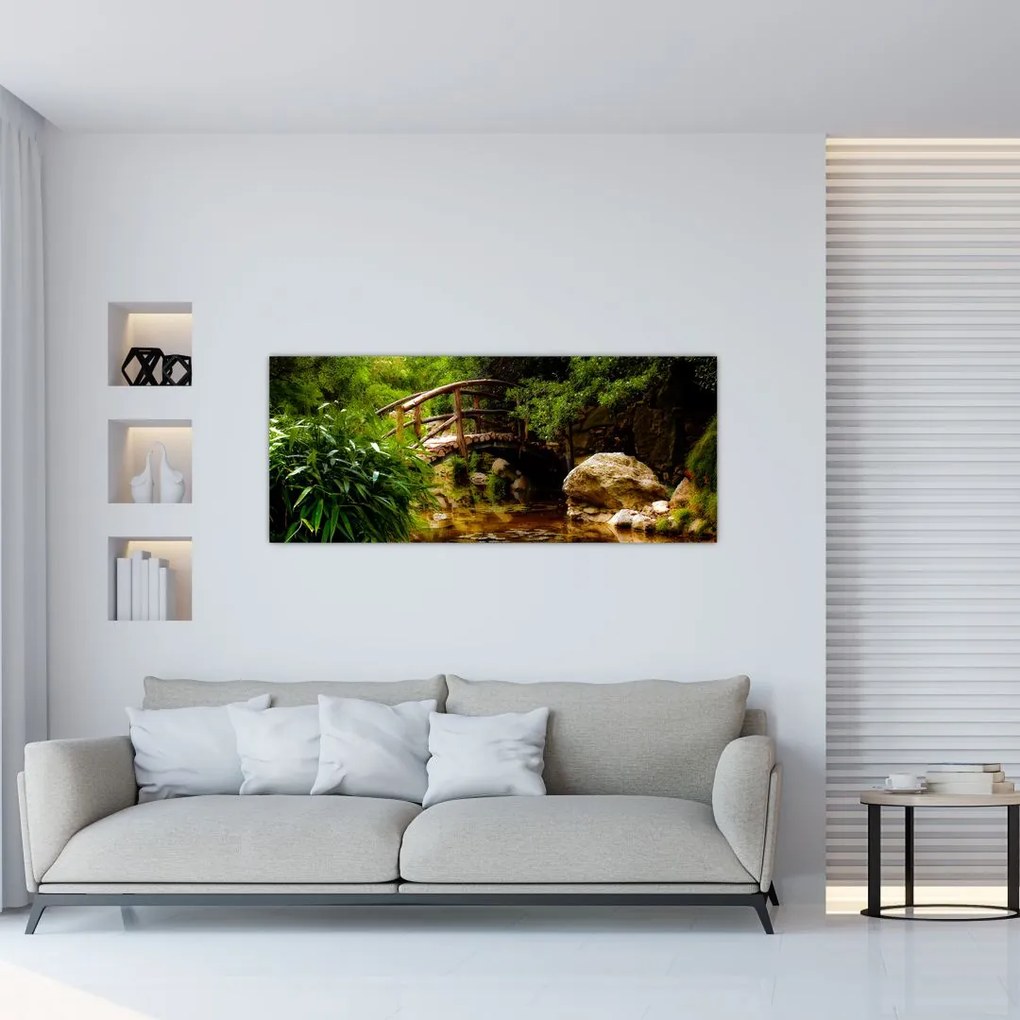 Tablou - Pod prin râu (120x50 cm)