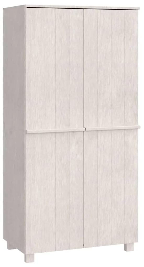 340481 vidaXL Dulap haine „HAMAR”, alb, 89x50x180 cm, lemn masiv de pin