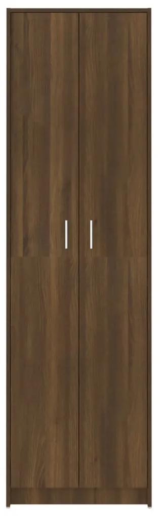 Sifonier de hol, stejar maro, 55x25x189 cm, lemn prelucrat Stejar brun, 1