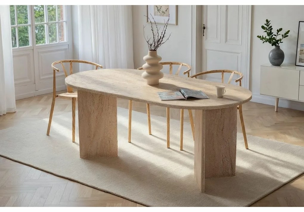 Masă de sufragerie Sablin Travertine