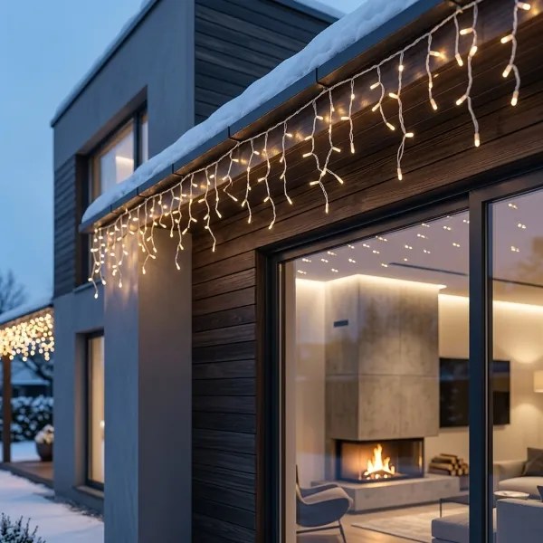 BRILAGI - LED de exterior ghirlandă de Crăciun 1080xLED/8 funcții 33m IP44 alb cald țurțuri