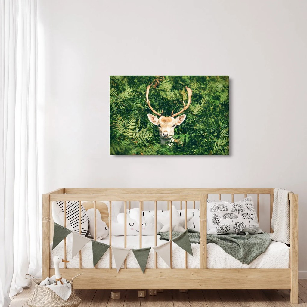 Tablou detaliu cu cap de căprioară (90x60 cm)