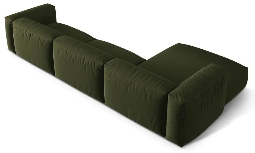 Colțar modular verde (cu colț pe partea stângă ) Martina – Micadoni Home