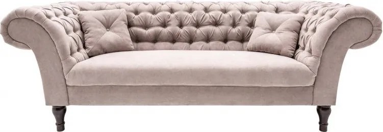 Canapea fixa eleganta Paris Chesterfield greige