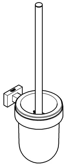 GROHE 40513DC1 - Set pentru curățarea toaletei ESSENTIALS CUBE, oțel inoxidabil