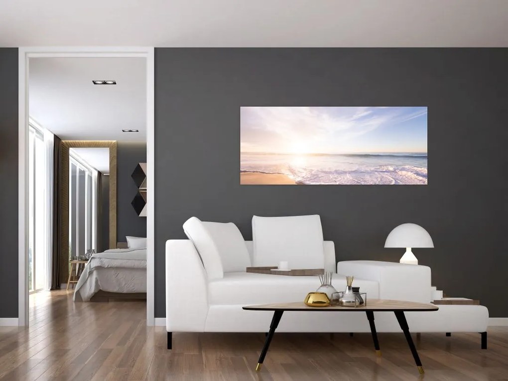 Tablou cu plaja cu nisip (120x50 cm)
