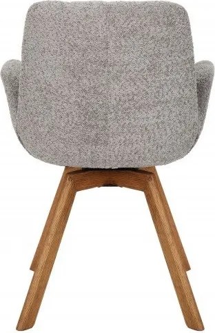 Set de 2 scaune pivotante Baltic stejar/ gri