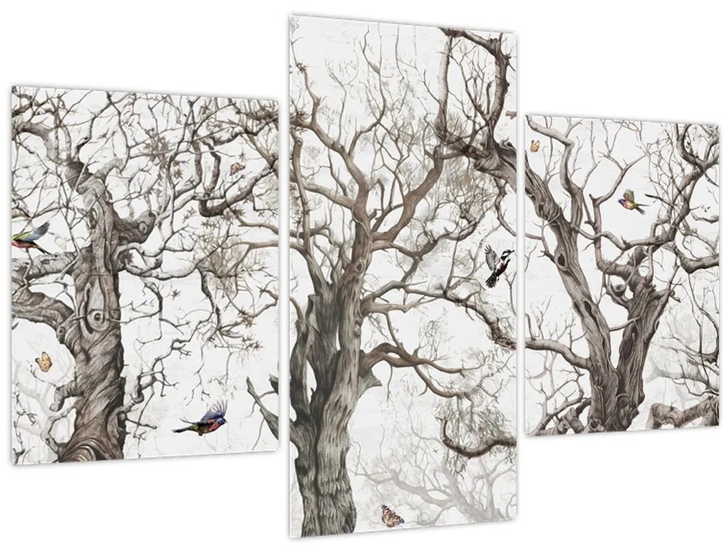 Tablou - Model de pădure, desen (90x60 cm)