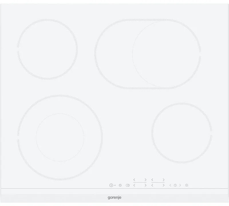 Plita vitroceramica incorporabila Gorenje ECT643WCSC, 7000W, 4 zone HighLight, 8 trepte, BoilControl, StopGo, Alb