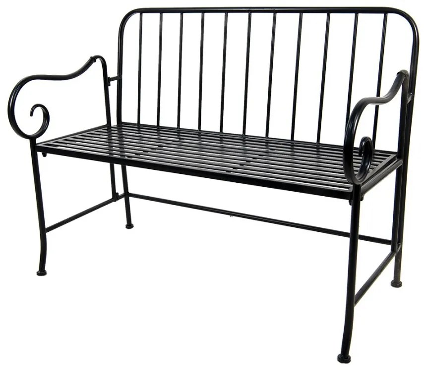 Banca de gradina, negru, din metal