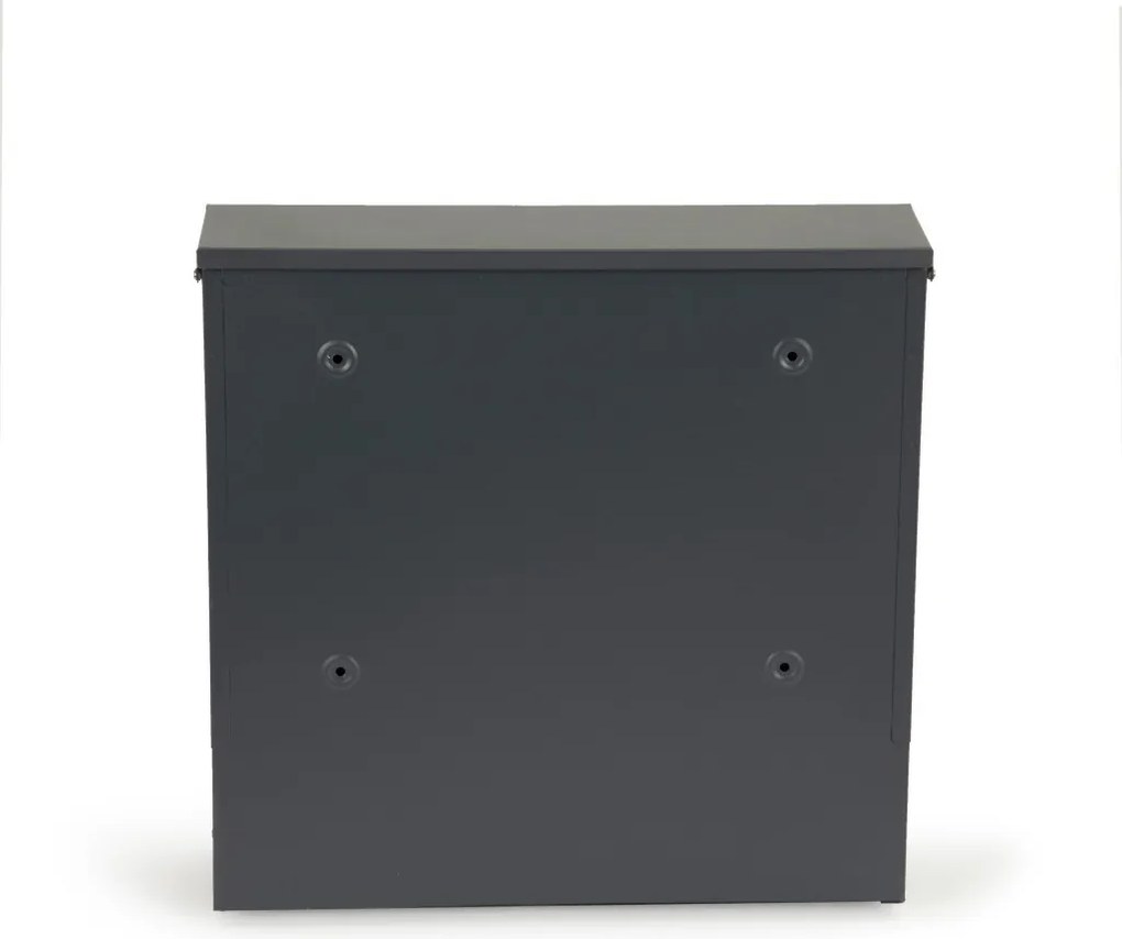 Cutie poștală din oțel galvanizat cu suport pentru ziare antracit