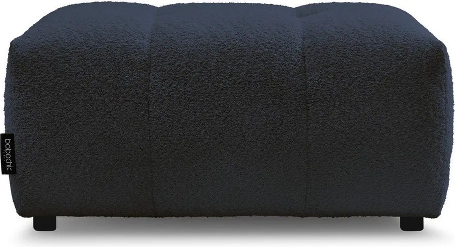 Taburet albastru cu tapițerie din țesătură bouclé Roxelane – Bobochic Paris