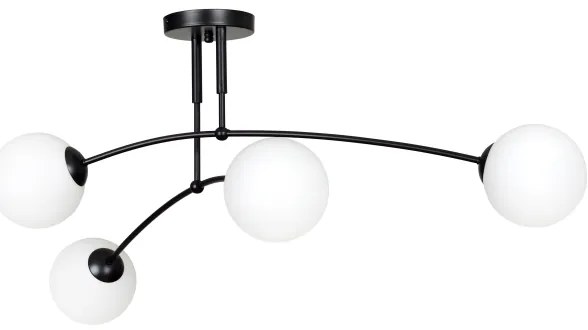 Lustră pe tijă PREGOS 4xE14/10W/230V negru