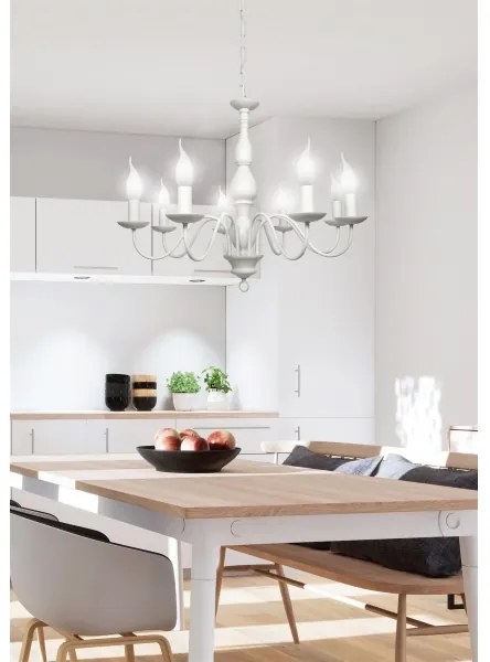 Lustră pe lanț BELLAGIO 8xE14/40W/230V