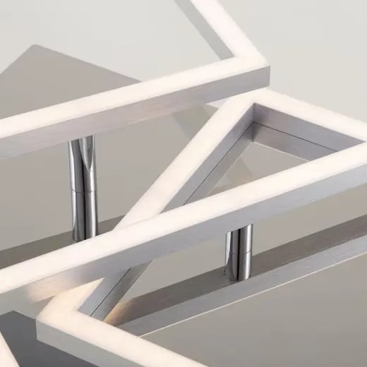 Plafonieră LED dimabilă 42 W, 230 V, 3000 K, crom mat