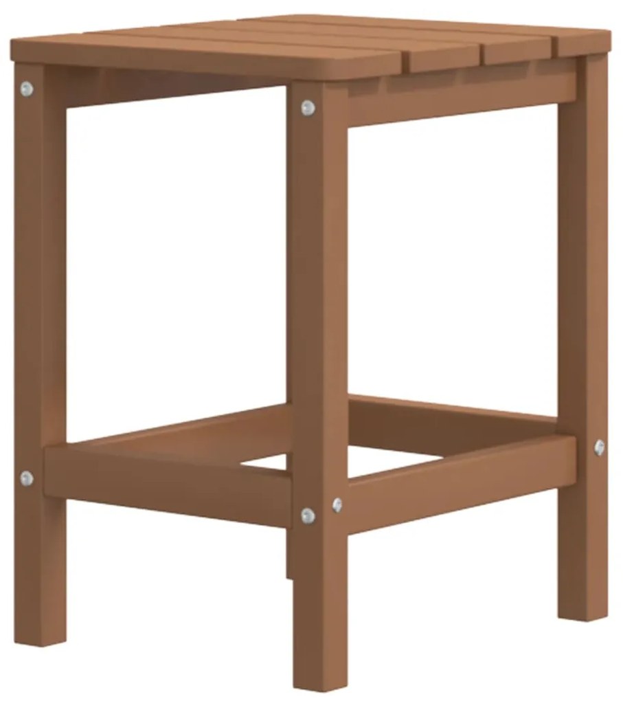 318643 vidaXL Masă Adirondack de grădină, maro, 38x38x46 cm, HDPE