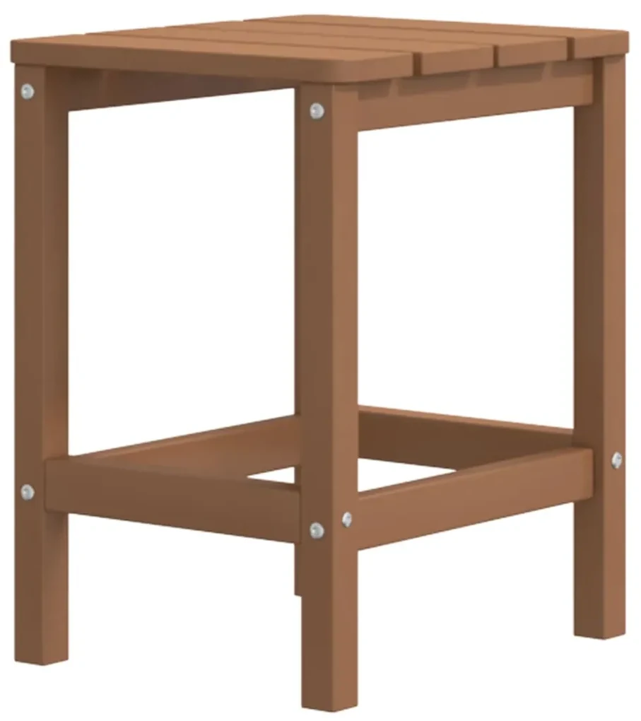 318643 vidaXL Masă Adirondack de grădină, maro, 38x38x46 cm, HDPE