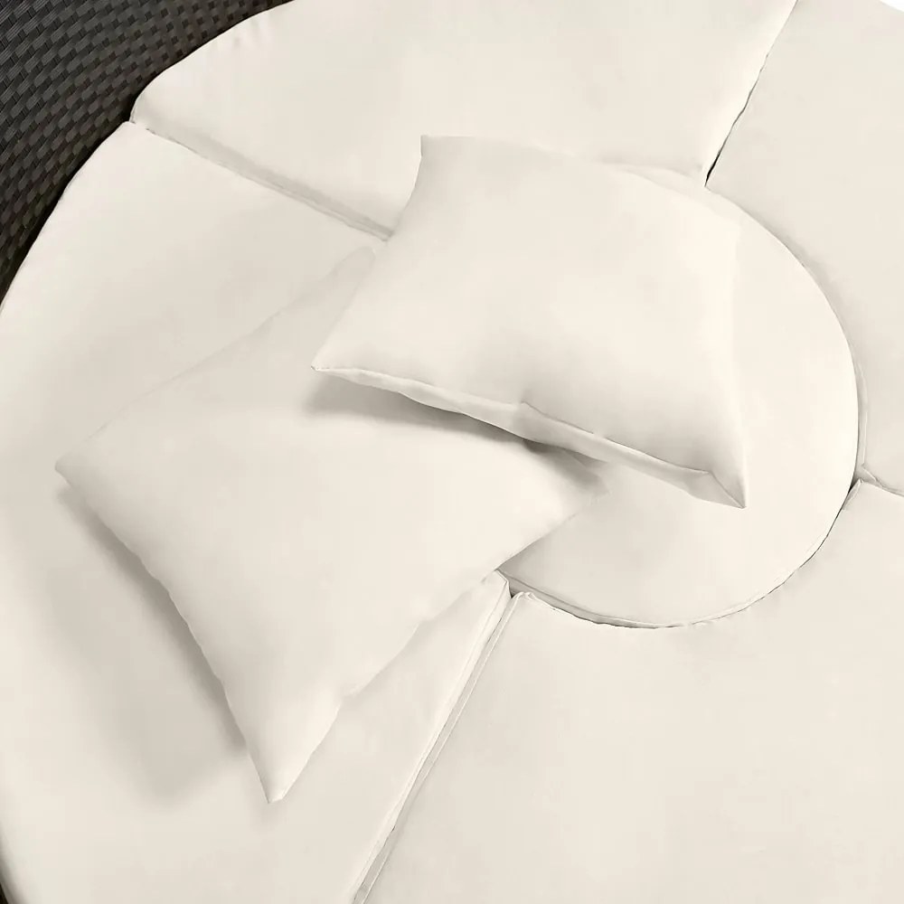 Deuba Pat de gradina ratan LAZY - negru 186 cm