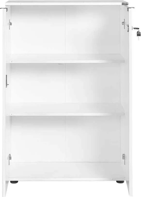 Bibliotecă Adore Rio cu 2 Uși, Cheie și 3 Rafturi, 72 x 109 x 34 cm