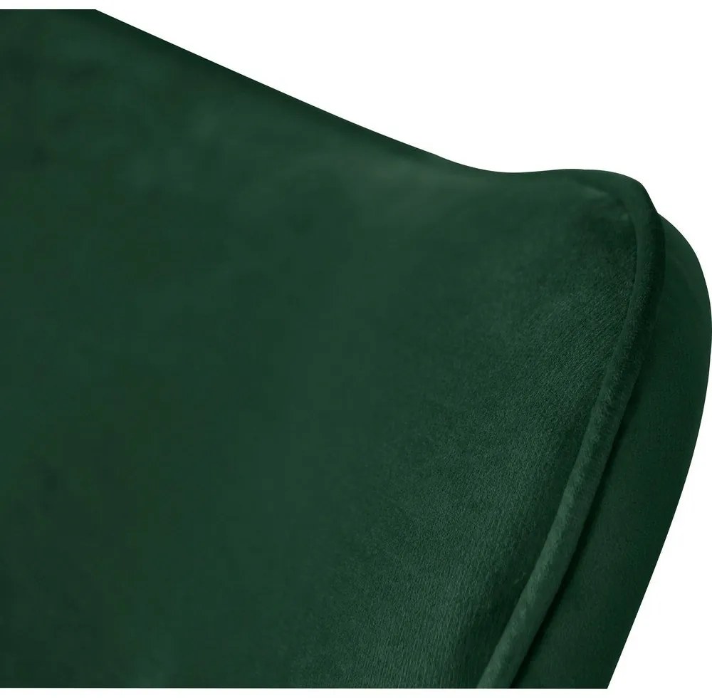 Fotoliu verde închis cu tapițerie din catifea Niko – Ropez