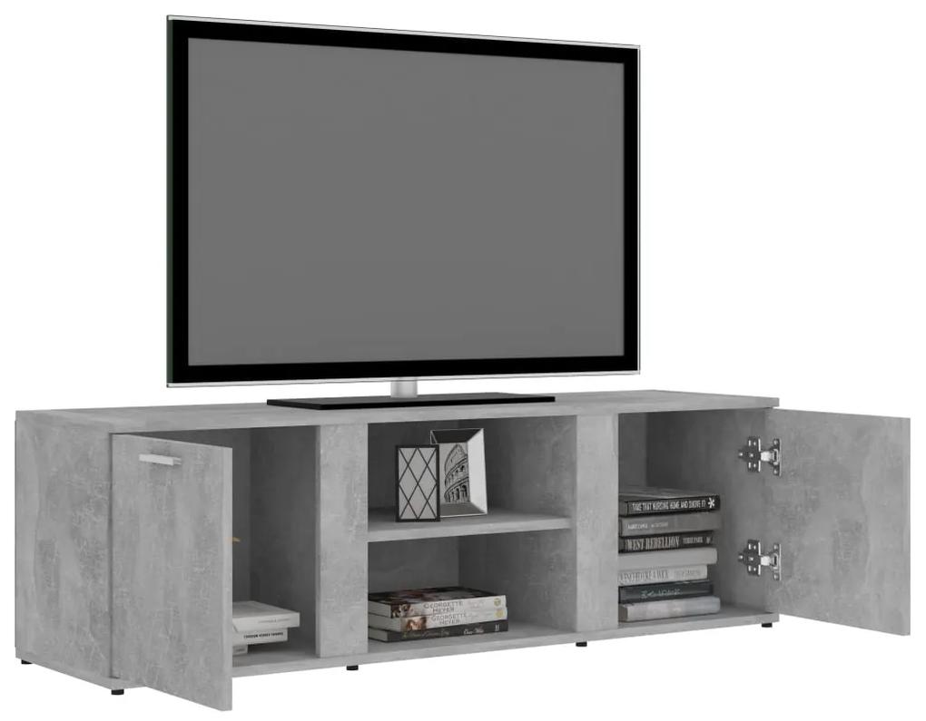 Comoda TV, gri beton, 120 x 34 x 37 cm, PAL 1, Gri beton
